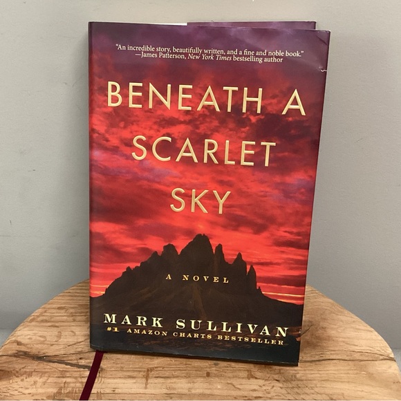 Mark Sullivan Other - 🔴 Hardcover - Beneath A Scarlet Sky - Mark Sullivan - A Novel - Excellent Read